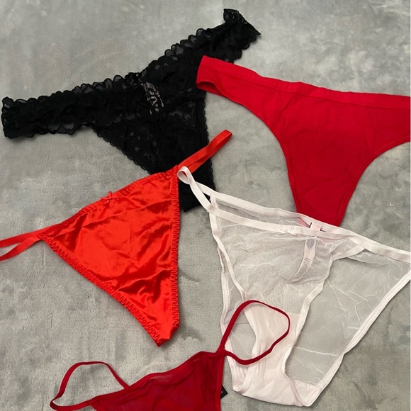 New! Victoria’s Secret 5 panty bundle mesh sexy thong  10394 - Picture 3 of 5